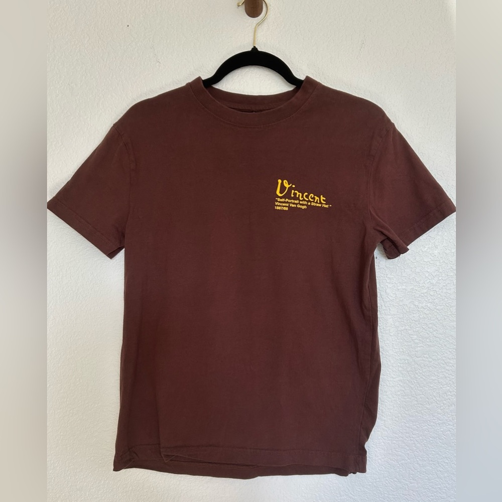 RETURN TO SENDER Vincent Van Gogh Painting Chocolate Brown Short Sleeve Tee